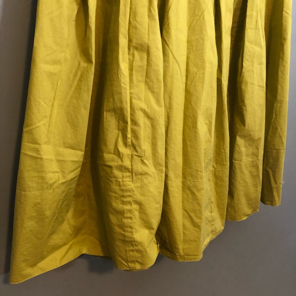 Talbots Cotton Mustard Yellow Flare Skirt